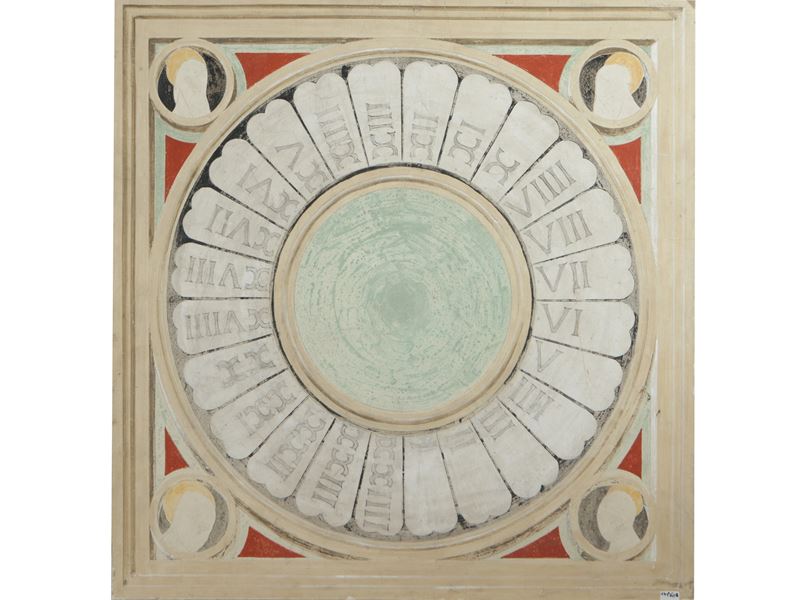 Copista della Fine del XX Secolo - Quadrante di Orologio Ispirato All'affresco del Duomo di Firen...