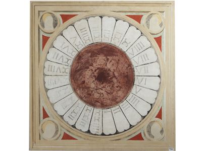 Quadrante di Orologio Ispirato All'affresco del Duomo di Firenze Realizzato da Paolo Uccello