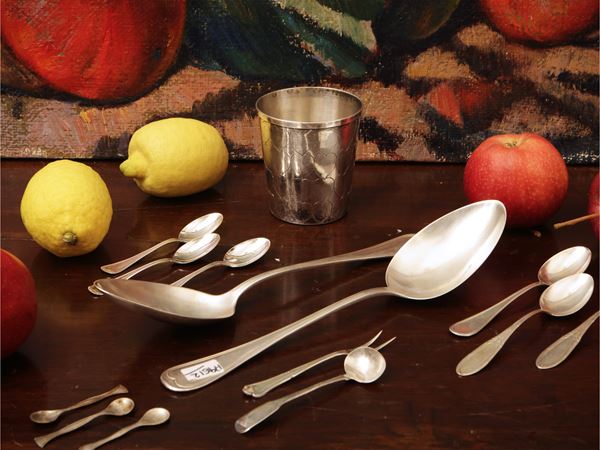 Lot of silver cutlery  - Auction Christmas Auction - Maison Bibelot - Casa d'Aste Firenze - Milano