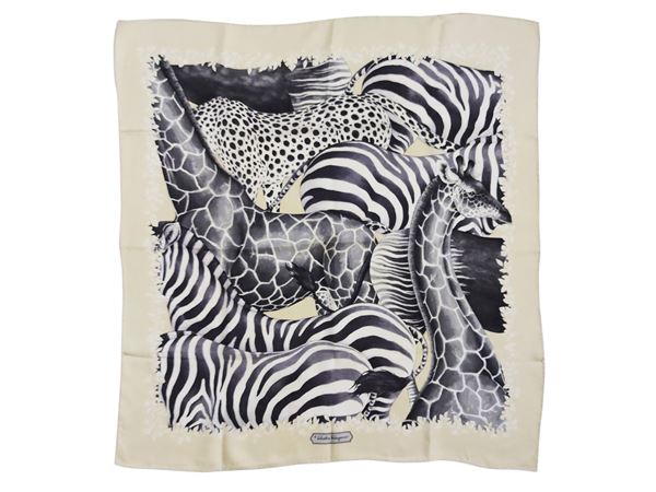 Salvatore Ferragamo - Animal print silk scarf