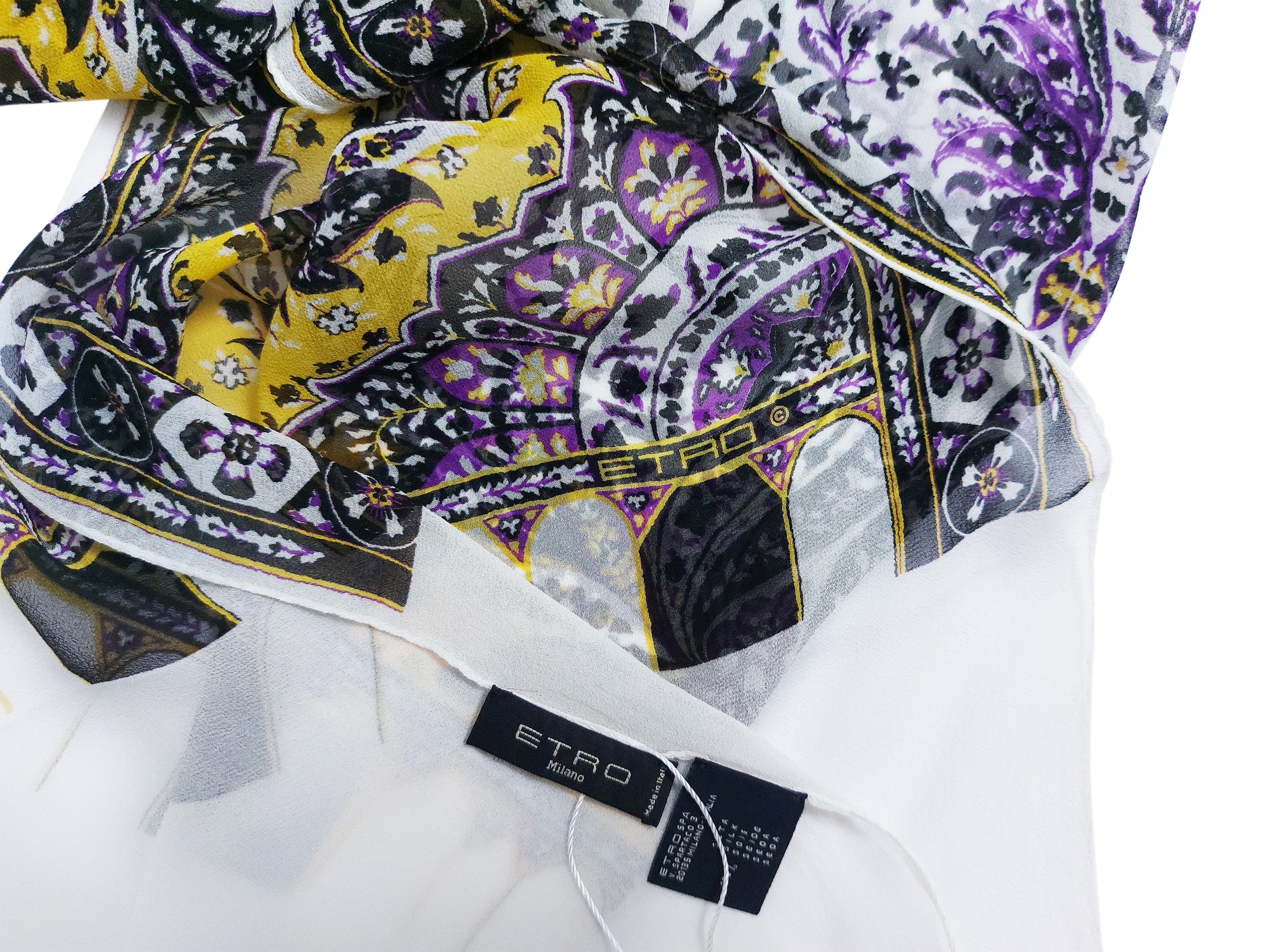 Etro - Stola in Chiffon di Seta Fantasia