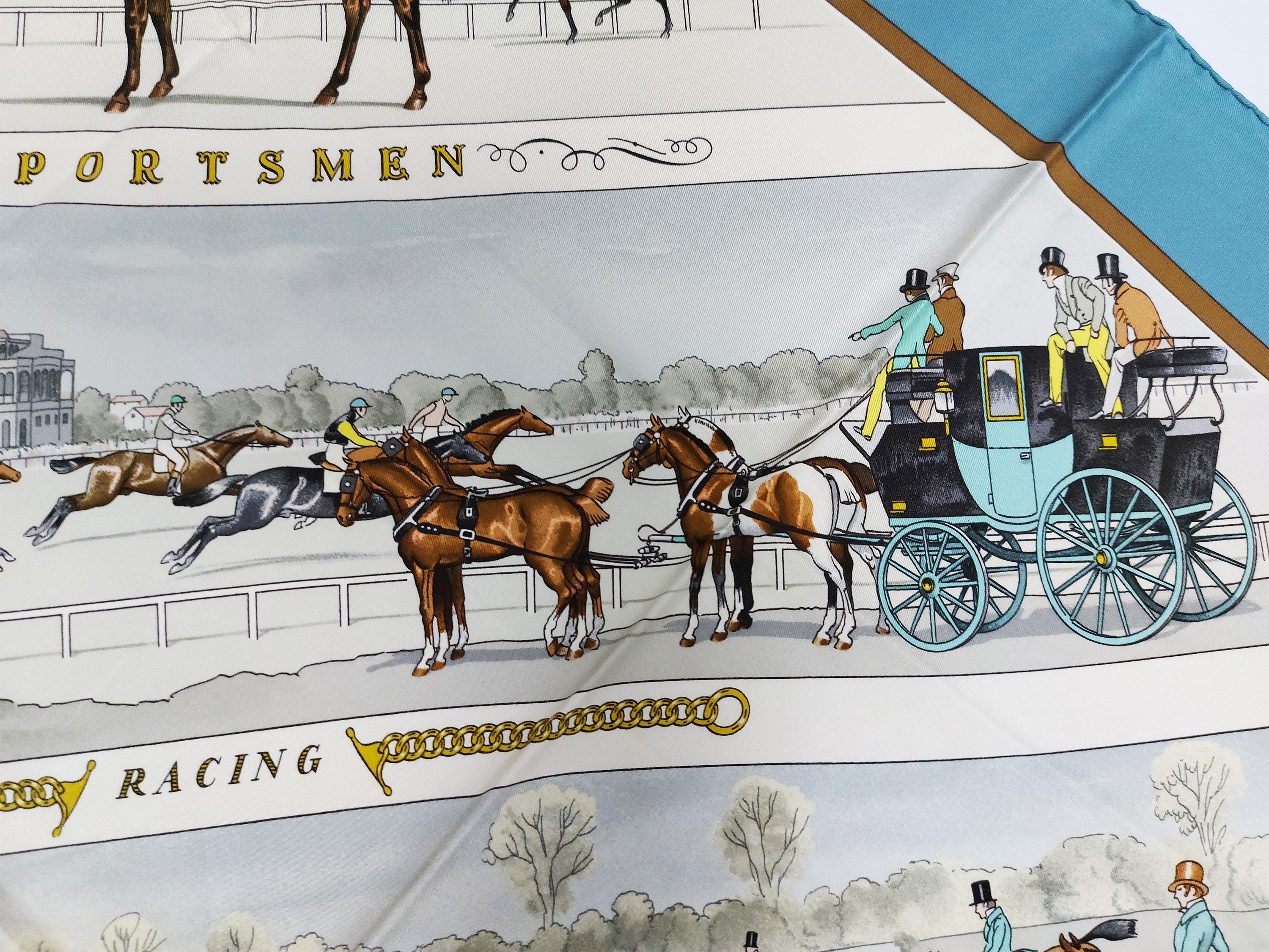 Hermès - Foulard in seta "Sportsmen"