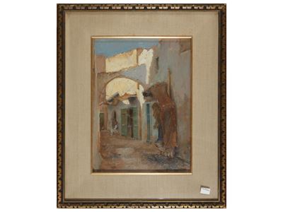 Zenghet Bu Bobra (La bottega del carbonaio), olio su cartone, 1927