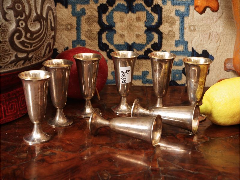 Serie di otto bicchierini in argento sterling 925, Tiffany & Co