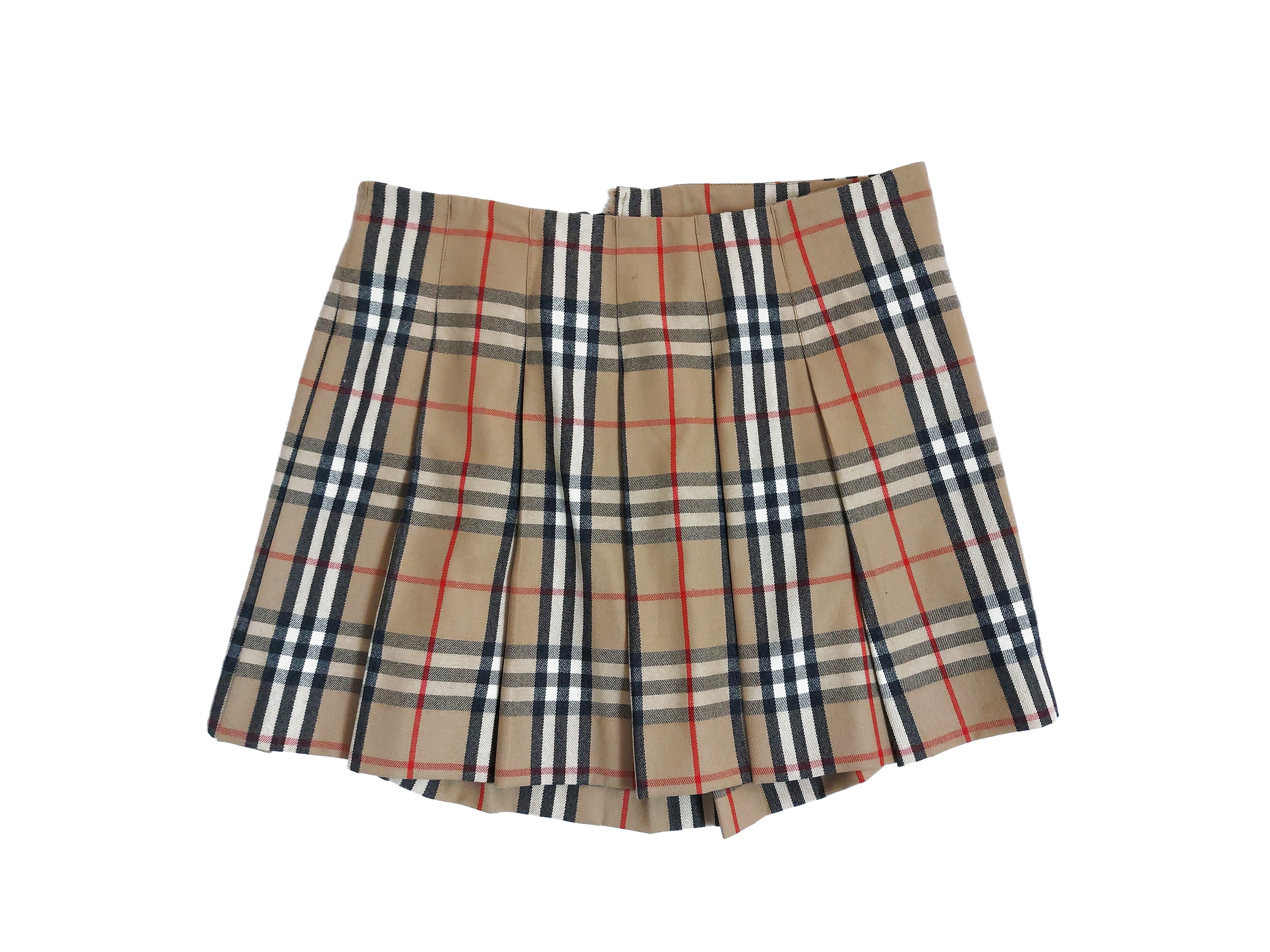 Burberry - Mini Kilt in Lana Check Beige
