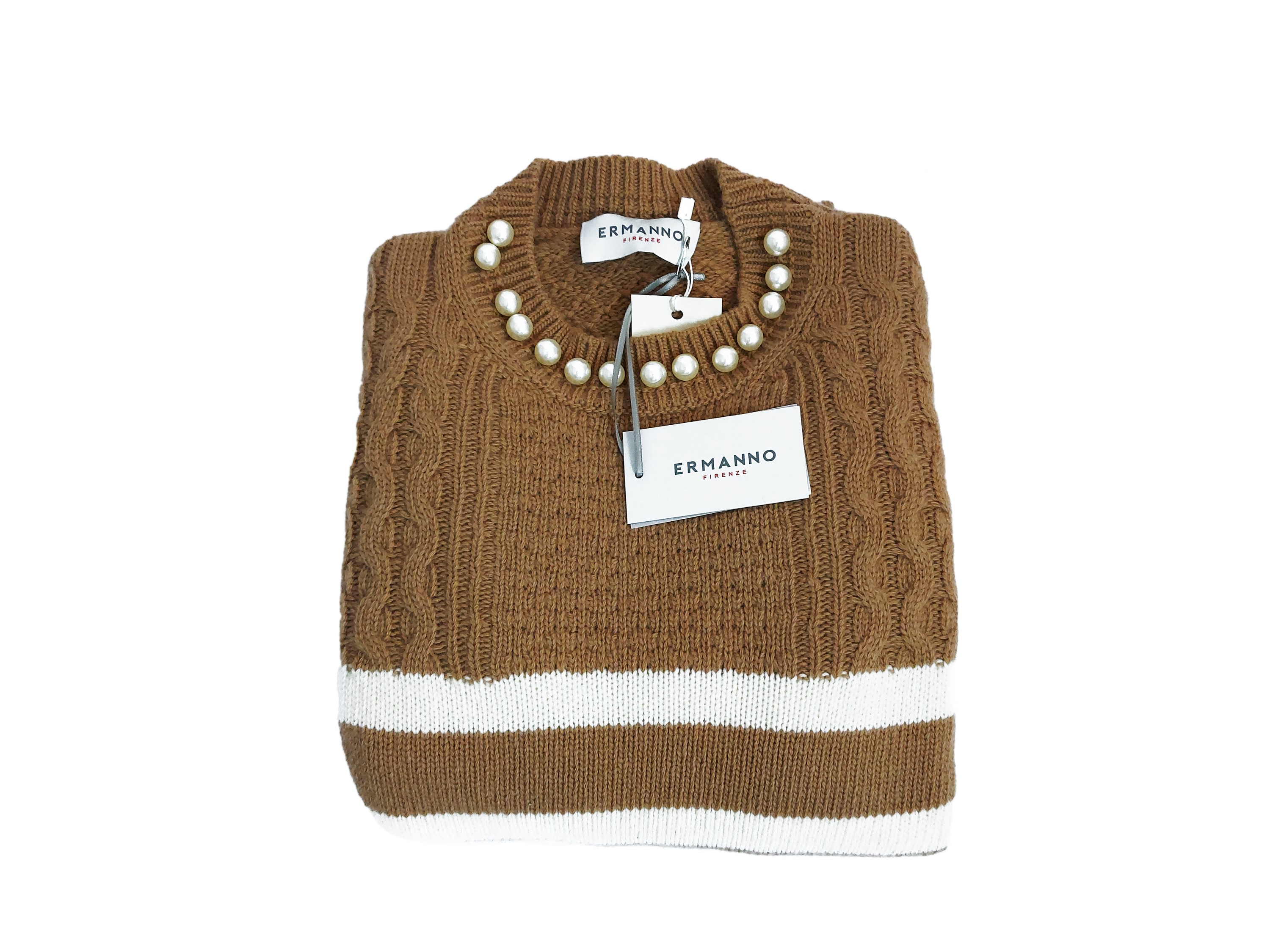Ermanno Firenze - Maglia Girocollo Beige
