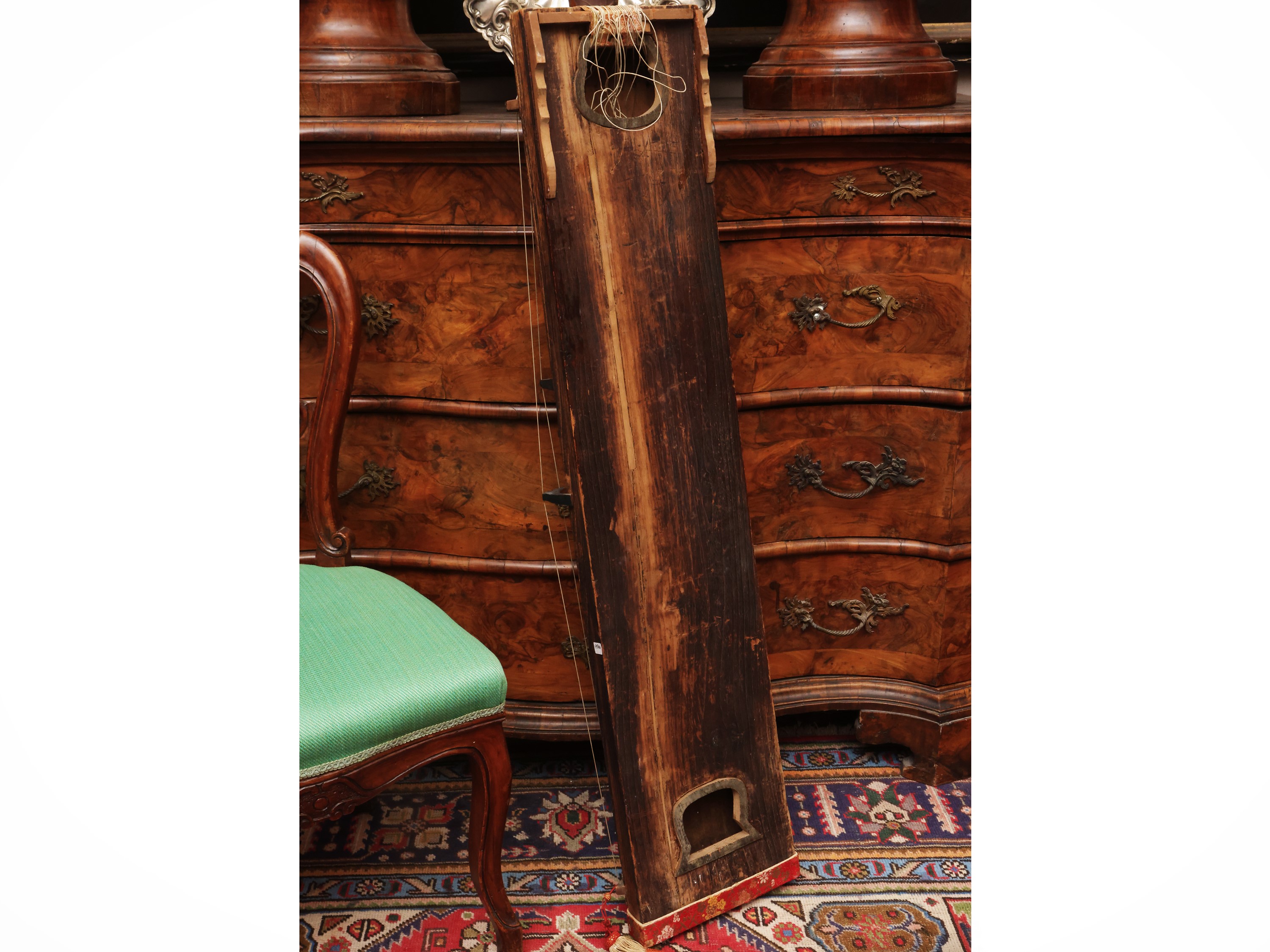 Koto, Strumento musicale giapponese in legno con 13 corde, periodo Meiji (1868–1912)