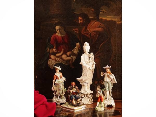 Piccola collezione di figure in porcellana