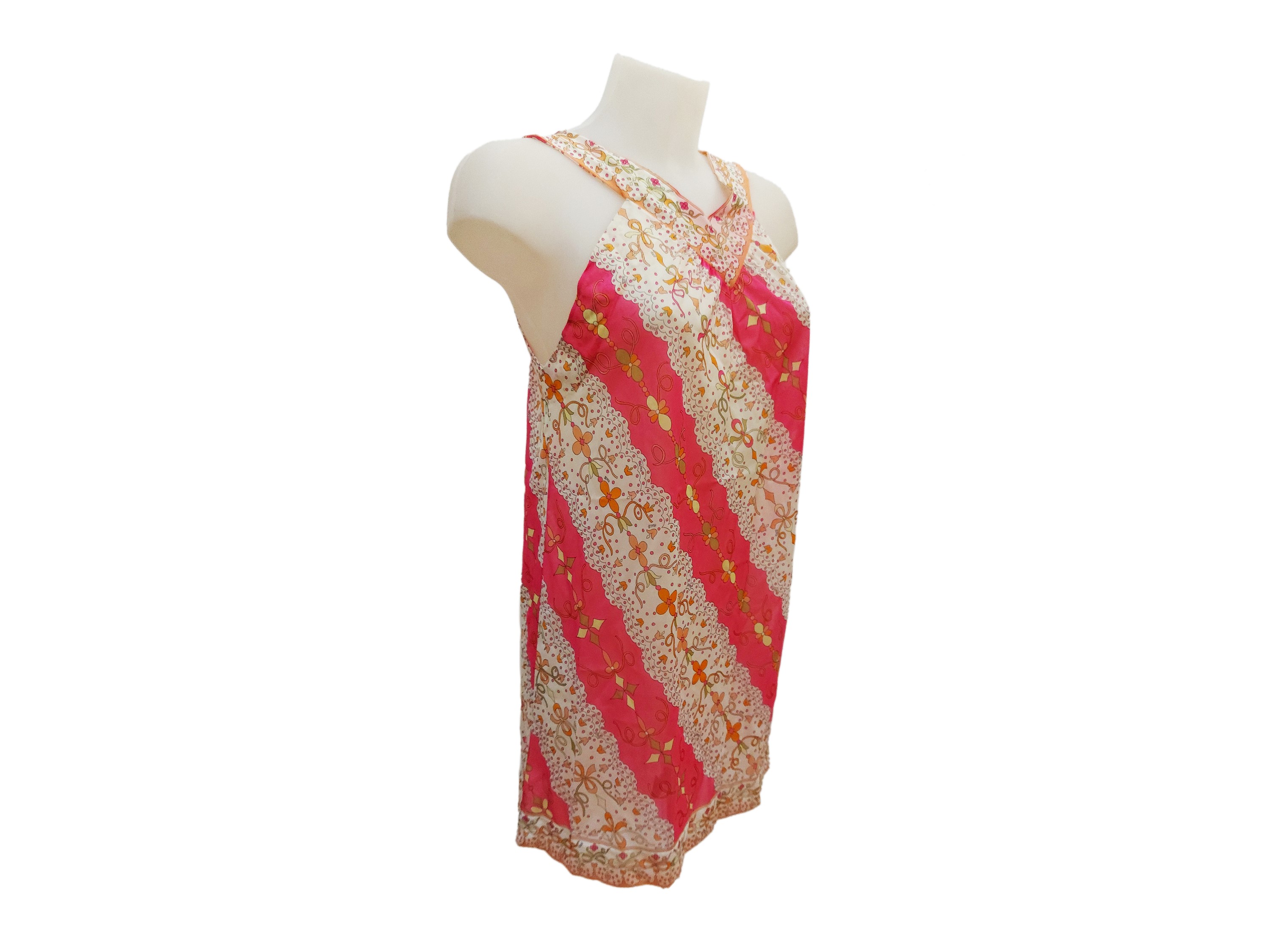 Emilio Pucci For Formit Roger - Miniabito Sottoveste Fantasia Floreale