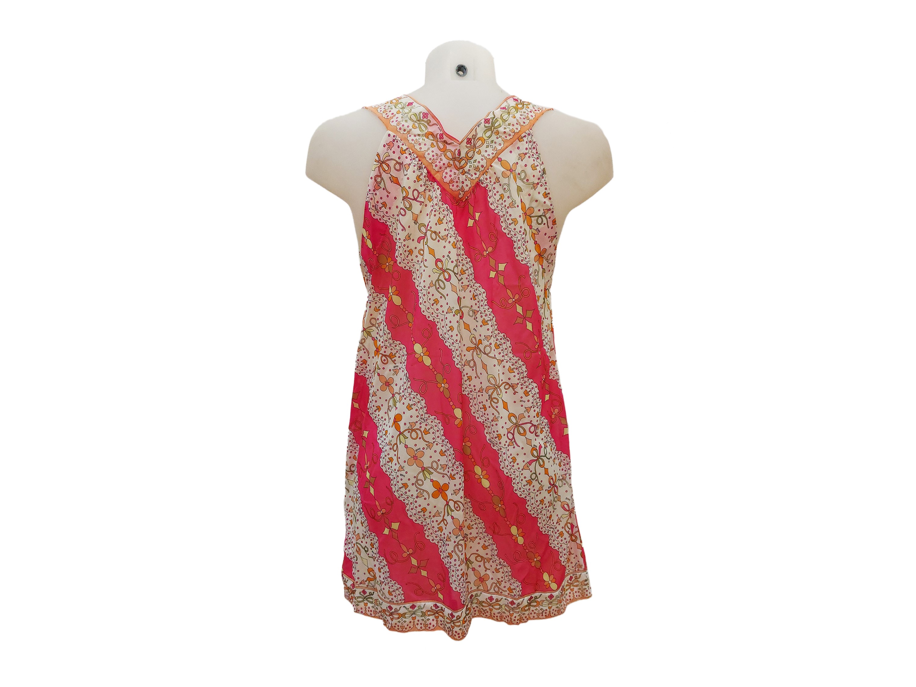 Emilio Pucci For Formit Roger - Miniabito Sottoveste Fantasia Floreale