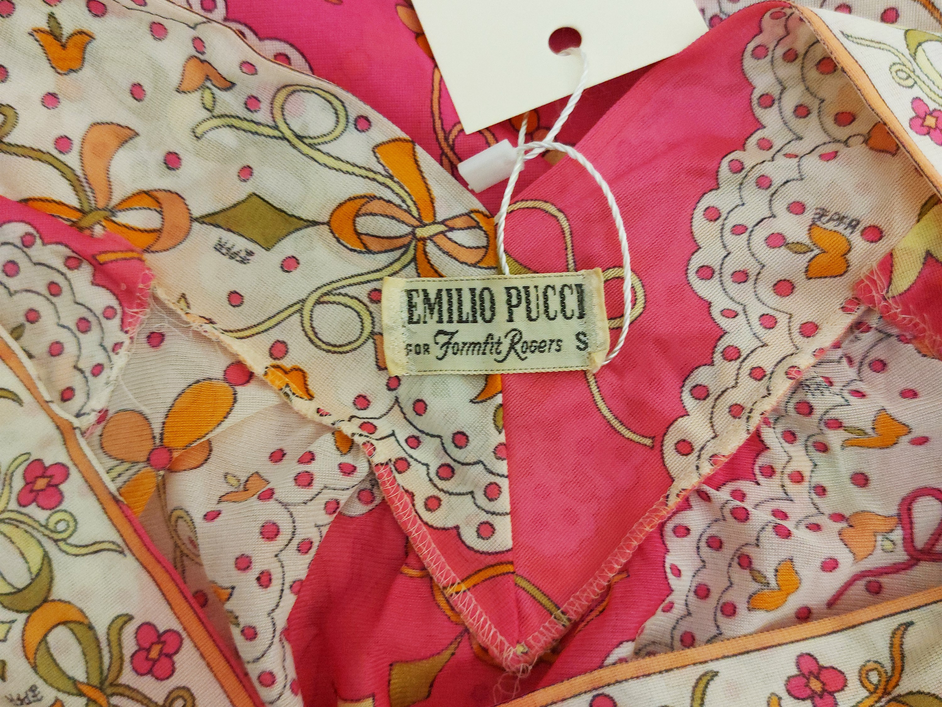Emilio Pucci For Formit Roger - Miniabito Sottoveste Fantasia Floreale