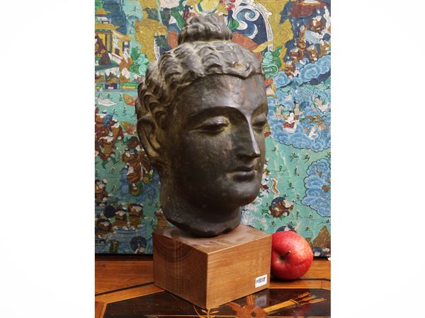 Bronze head depicting Buddha