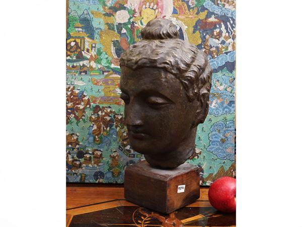Bronze head depicting Buddha