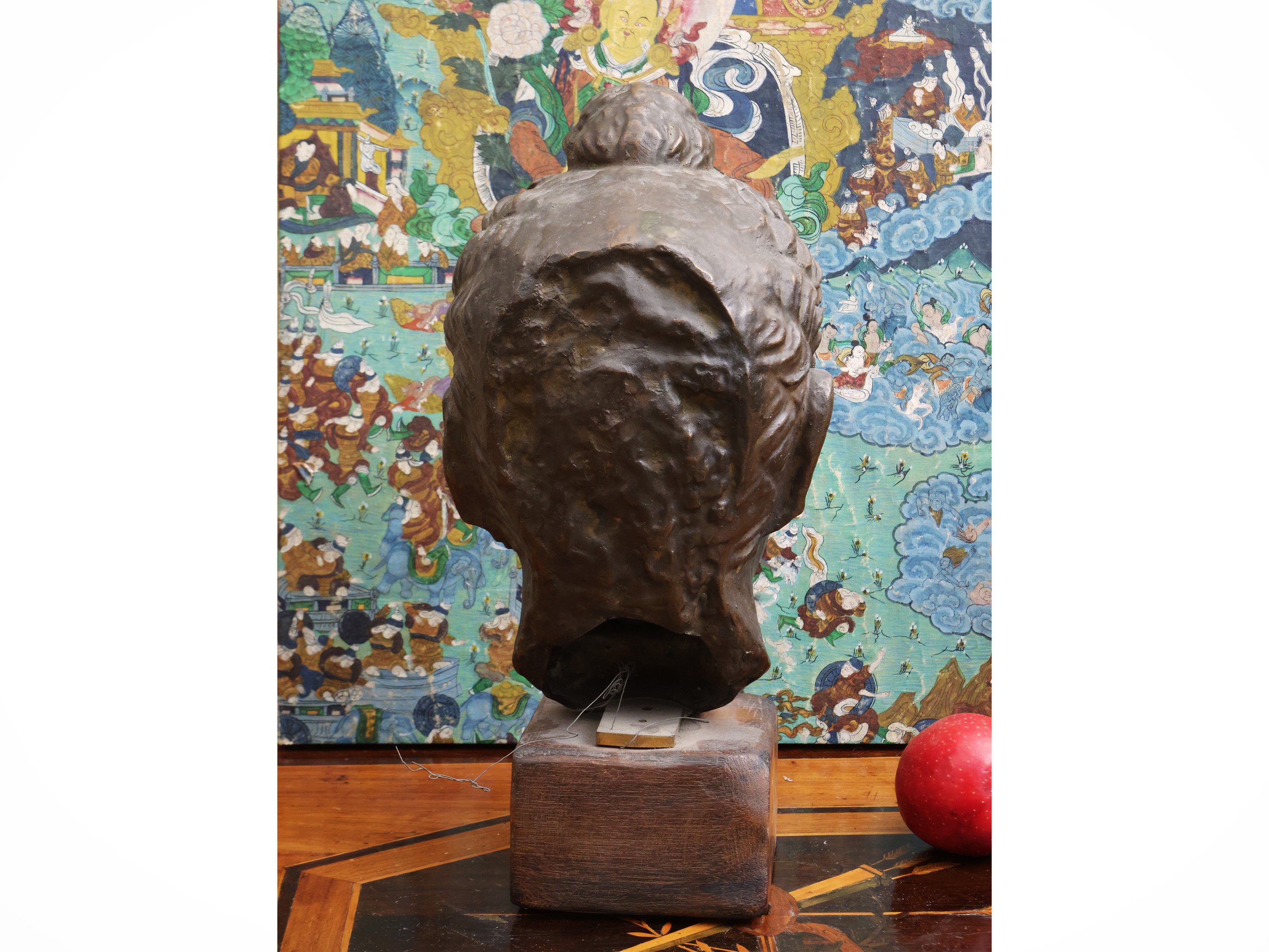 Testa in Bronzo Raffigurante Buddha