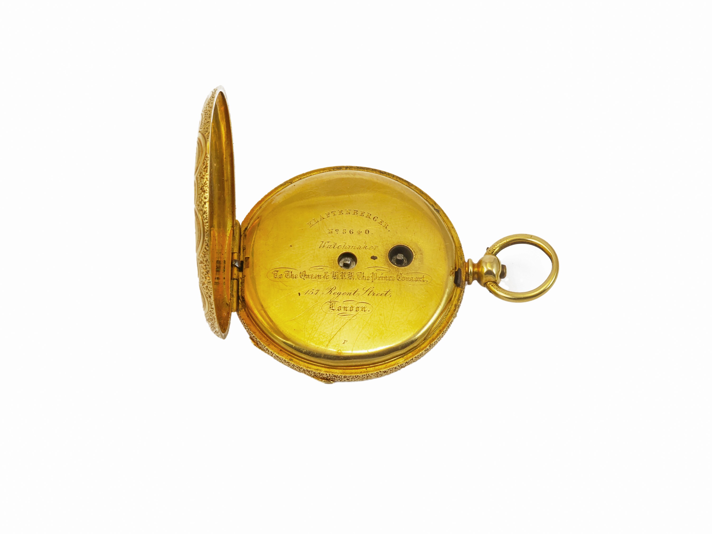 Klaftenberger, Orologio da taschino in oro giallo con movimento meccanico manuale