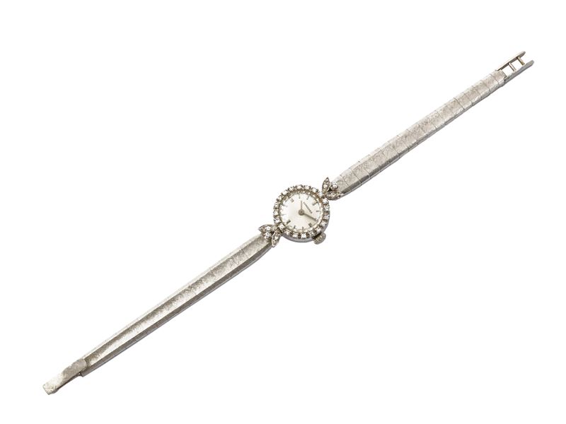Orologio gioiello Longines, Lady in oro bianco con diamanti (ct 0,35)