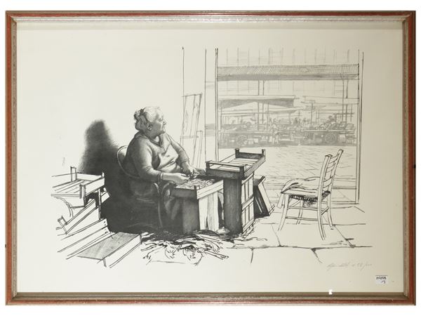 Alfredo Cifariello - Vedute di Mercato e Cavalli