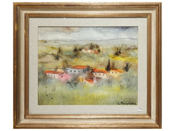 Luciano Pasquini : Paesaggio  - Asta Arte Moderna e Contemporanea - Maison Bibelot - Casa d'Aste Firenze - Milano