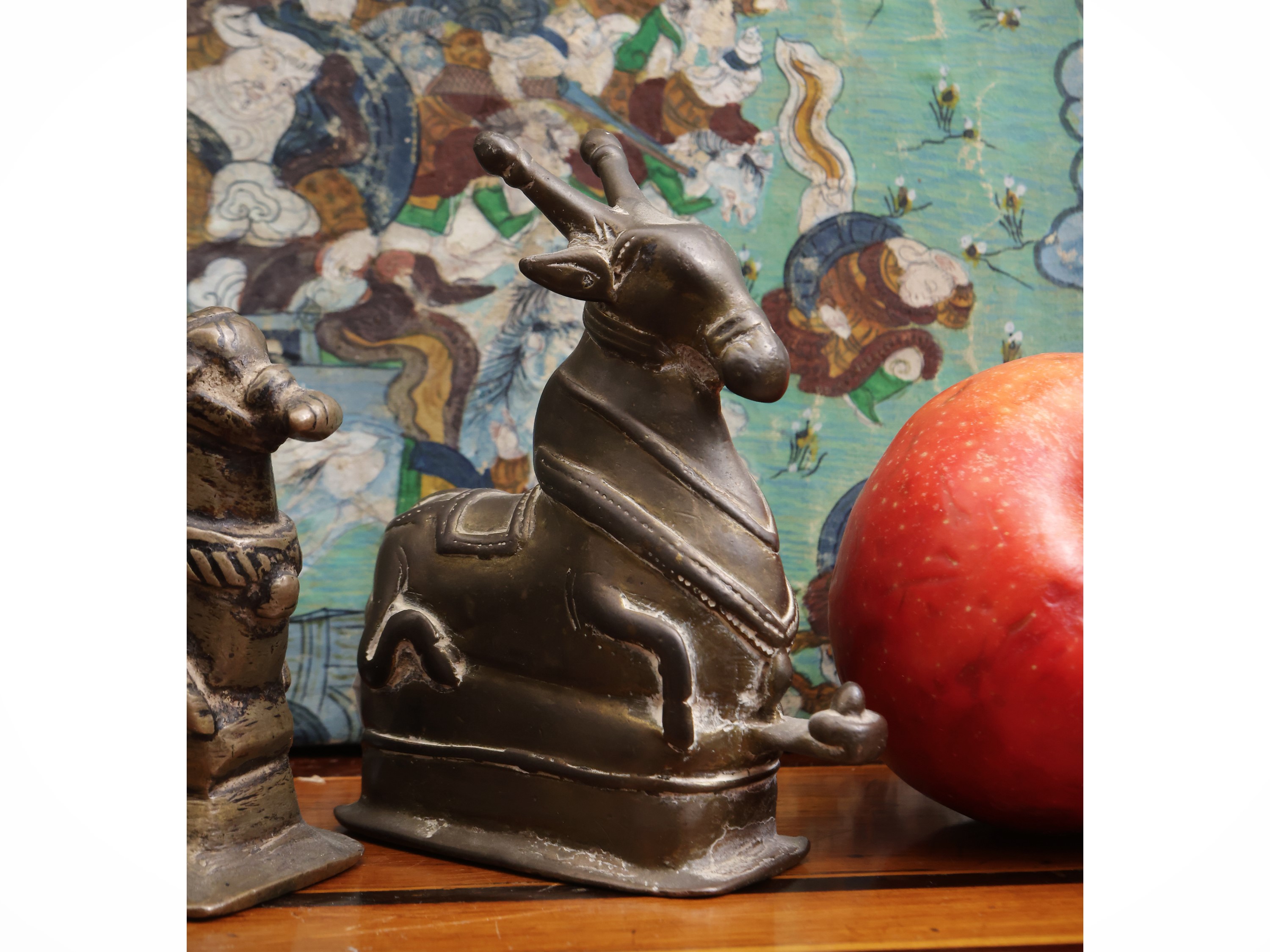 Tre Piccole Figure Votive in Bronzo
