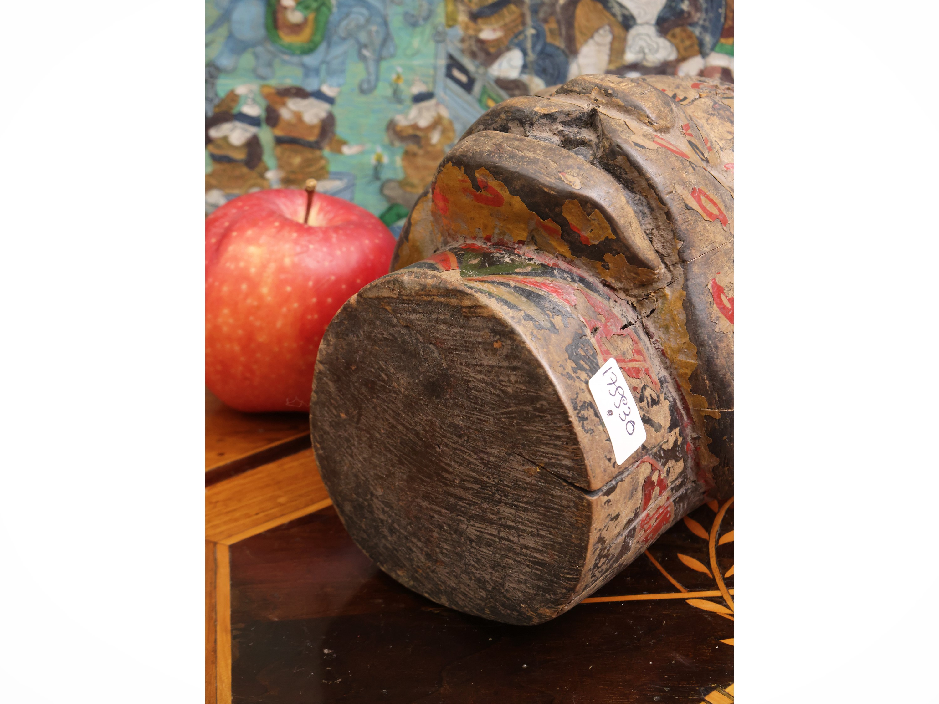 Mortaio in Legno Dipinto