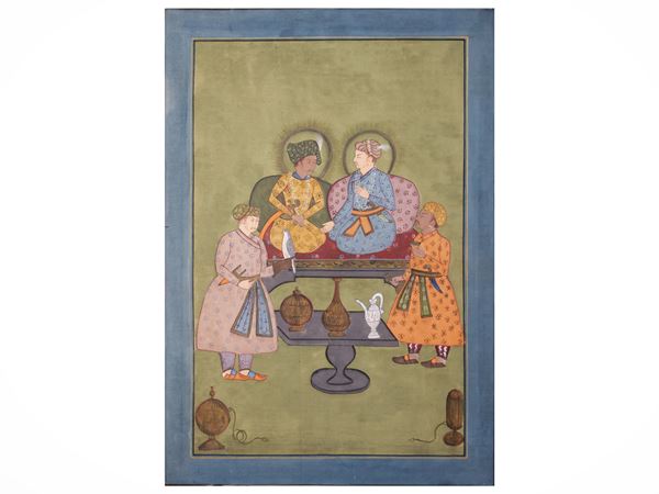 The meeting between the Mughal Emperor Jahangir and the Persian Shah Abbas I the Great