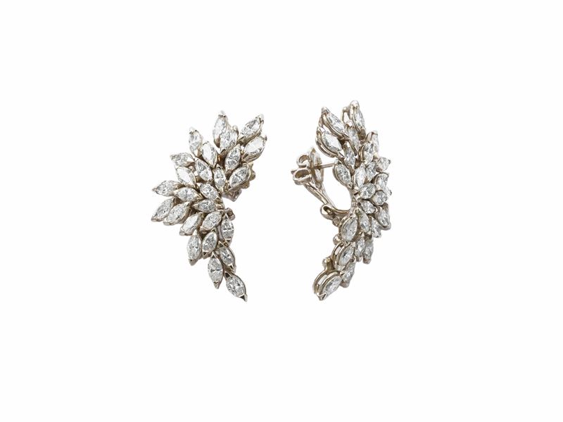 Orecchini in oro bianco con diamanti