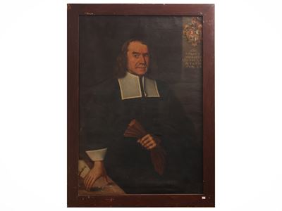 Ritratto di Francesco Fontana e Apertura di Margarita Cobelli Fontana, olio su tela