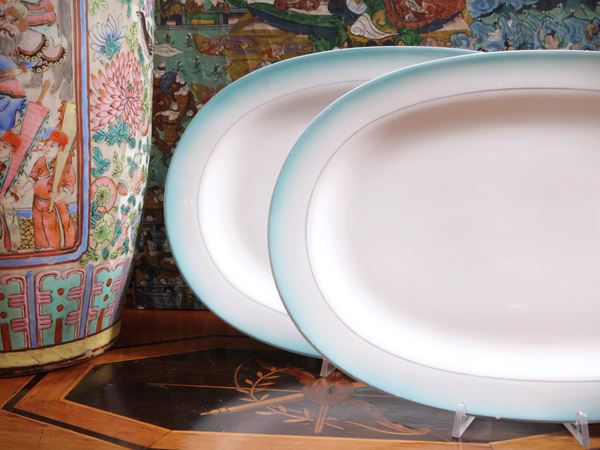 Pair of porcelain serving trays, Richard Ginori