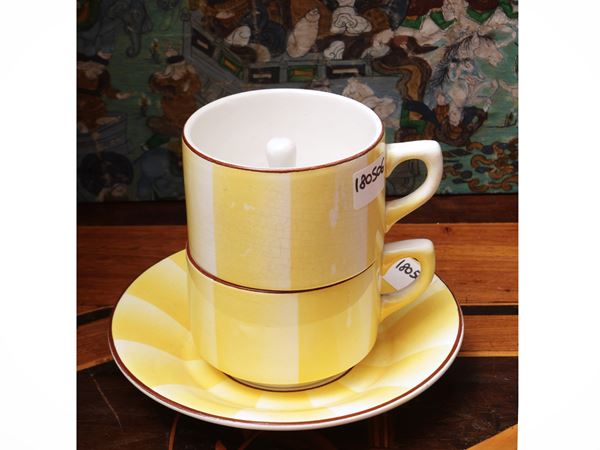 Glazed ceramic herbal tea cup, Società Ceramica Richard