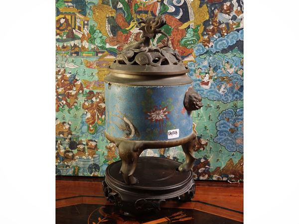 Burns bronze essences and cloisonné enamels