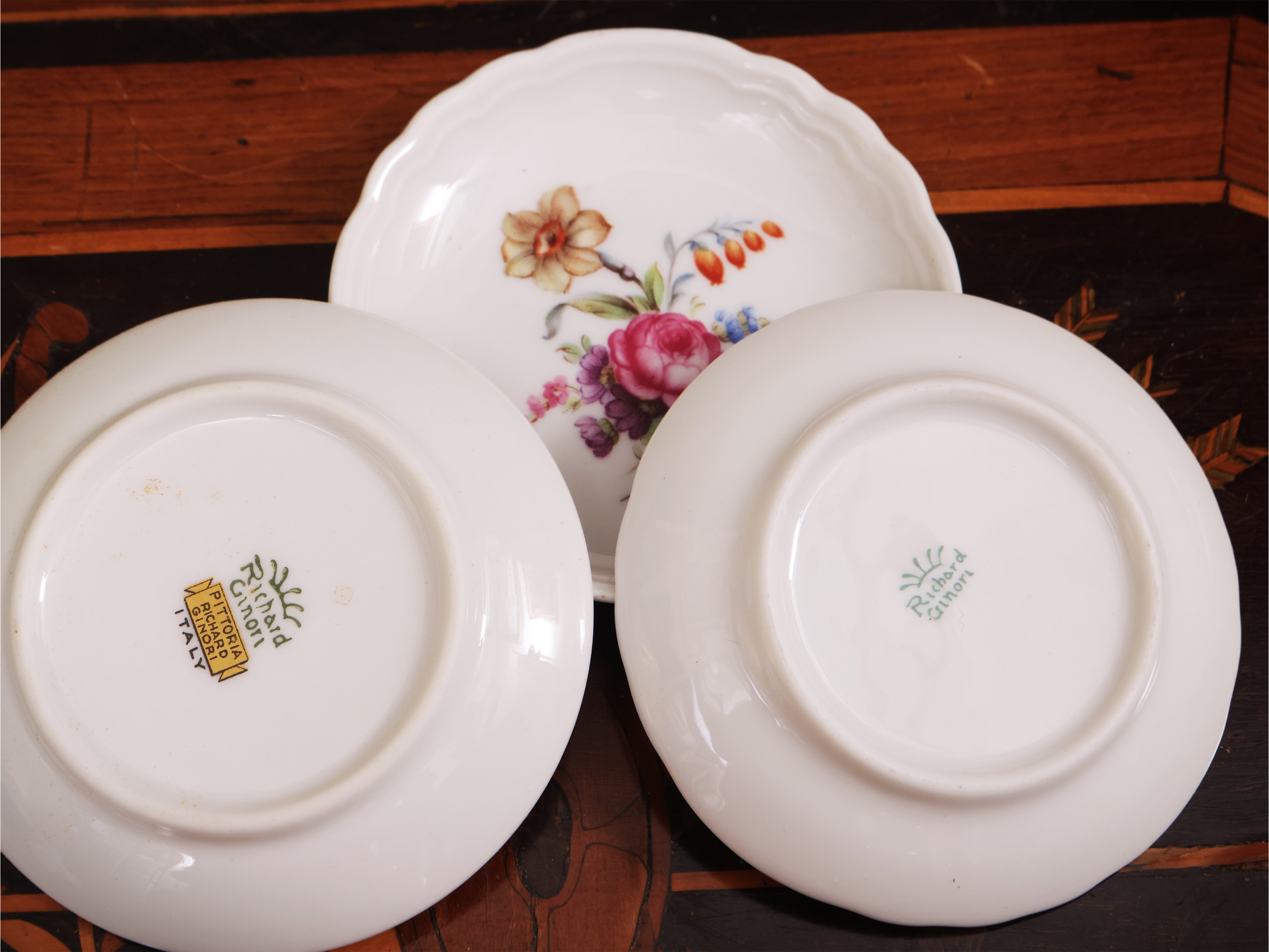 Collezione di Piattini Segnaposto in Porcellana, Richard Ginori e Fragonard