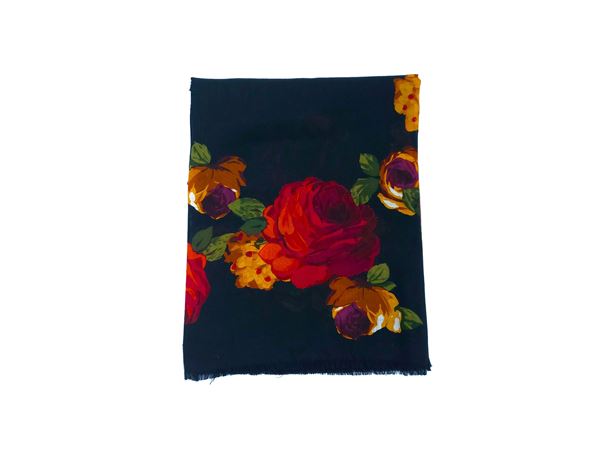 YSL - Large wool and silk scarf
