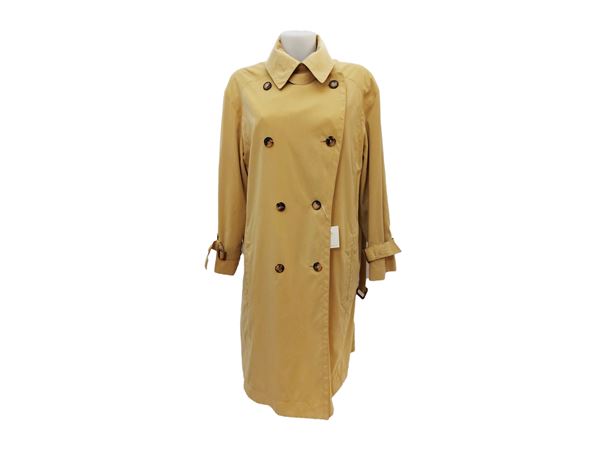 Hermès - Trench coat in banana yellow technical fabric