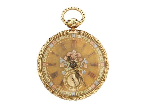 Orologio da tasca in oro giallo, Londra 1801