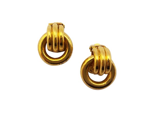 Cascio - Orecchini a clip in metallo golden tone