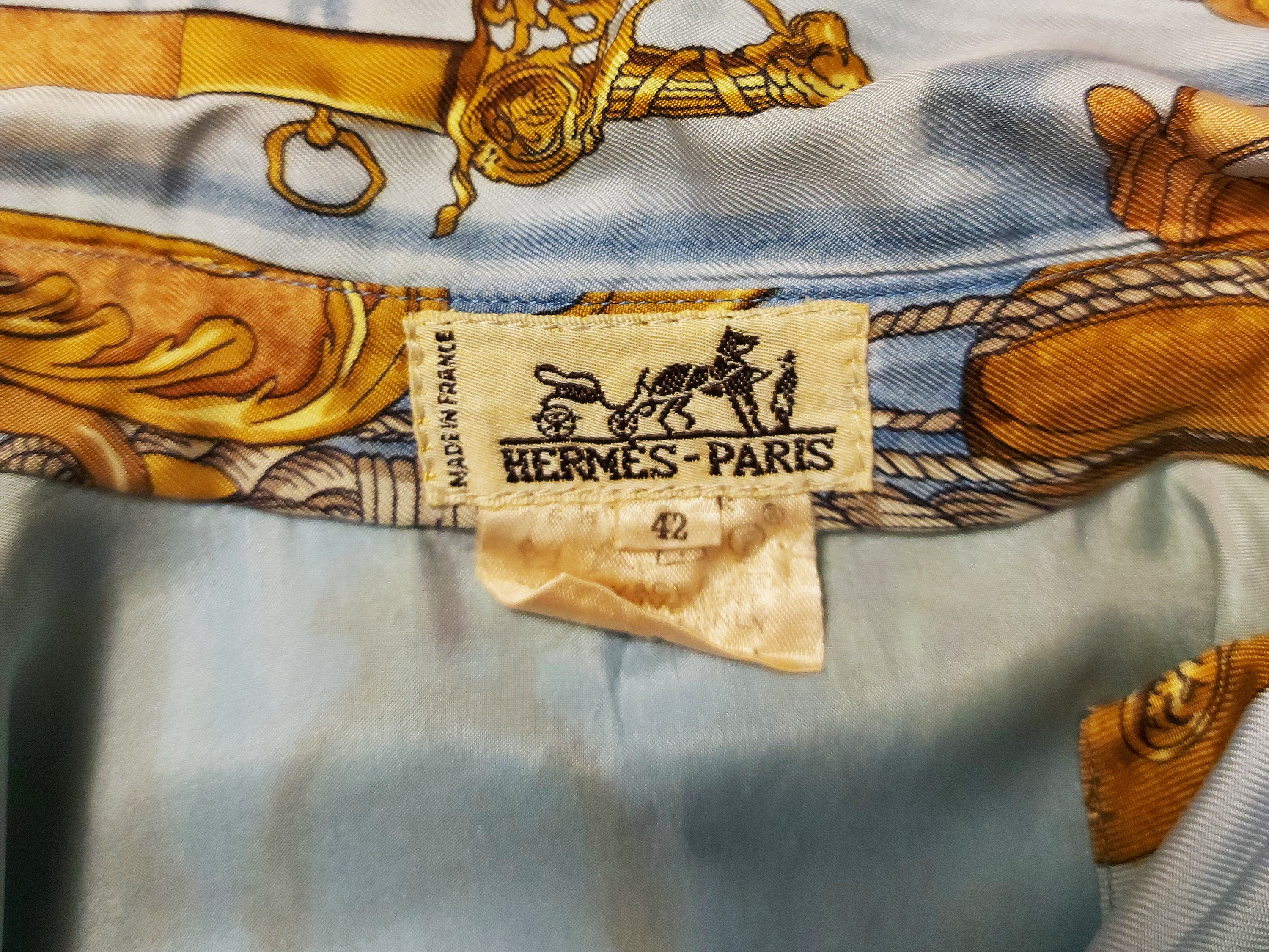 Hermès - Abito in seta "Musée"