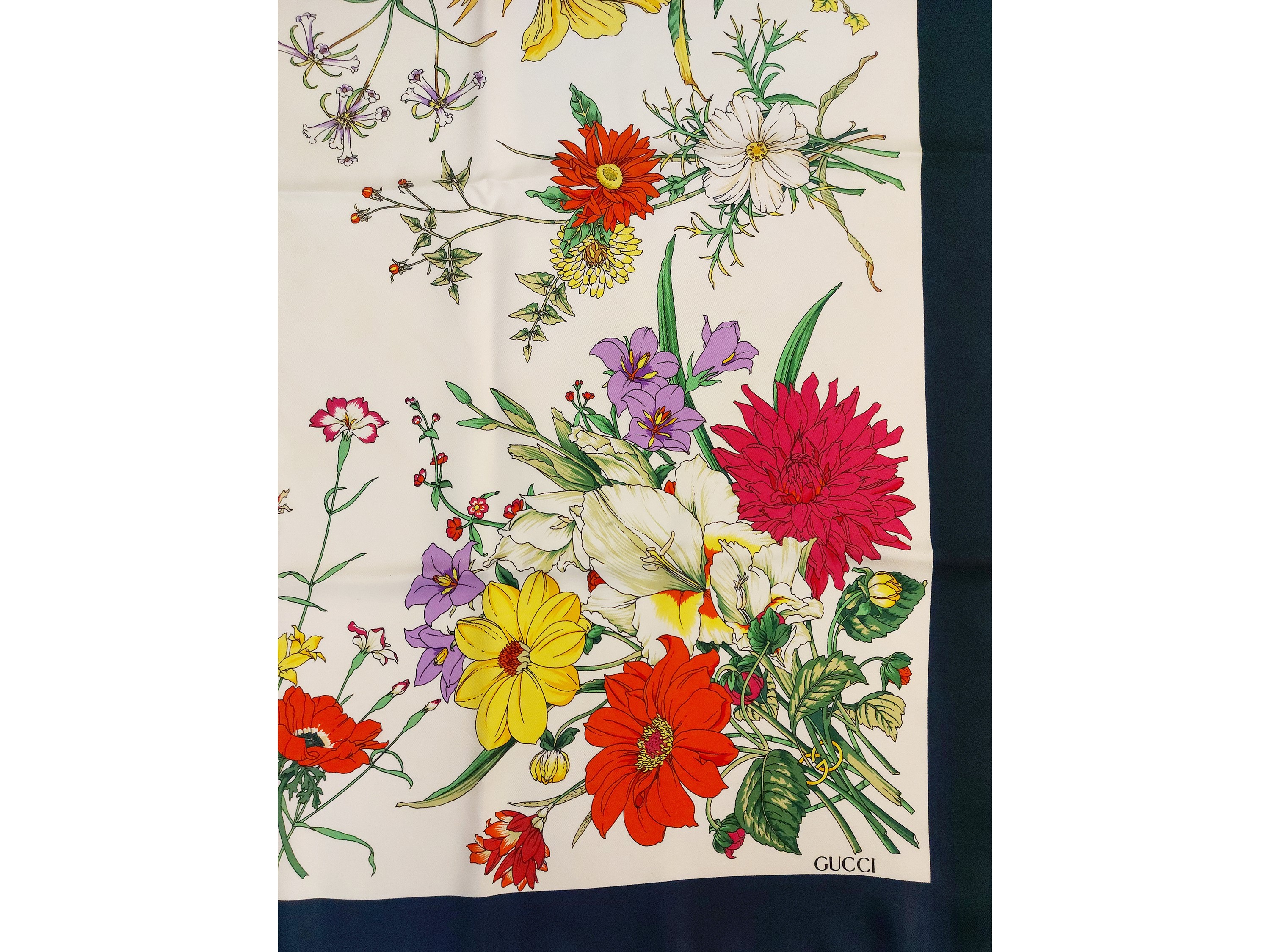 Gucci - Foulard in seta fantasia floreale