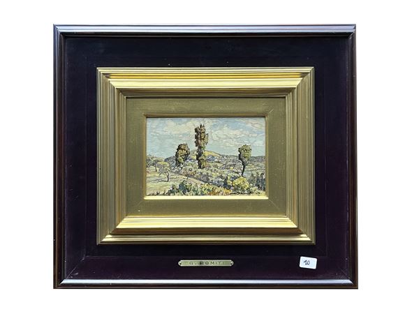 Gino Romiti : Paesaggio toscano 1949  - Asta Arte Moderna e Contemporanea - Maison Bibelot - Casa d'Aste Firenze - Milano