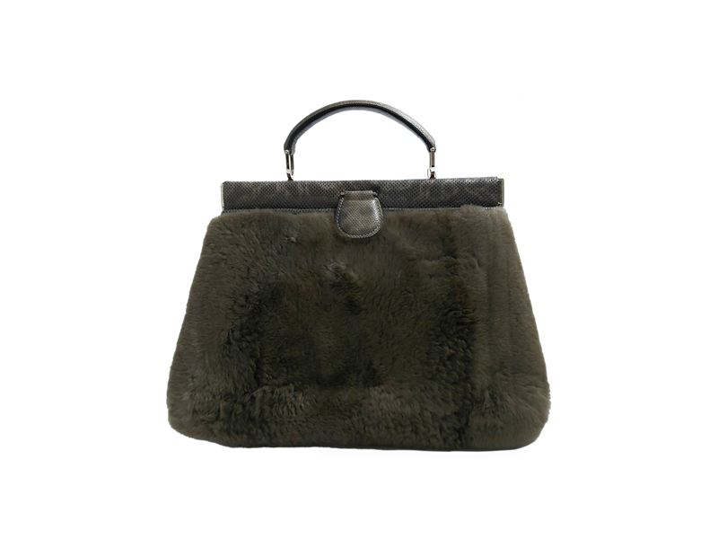 Gherardini - Borsa a mano "Dodicidodici" in pelliccia di castoro