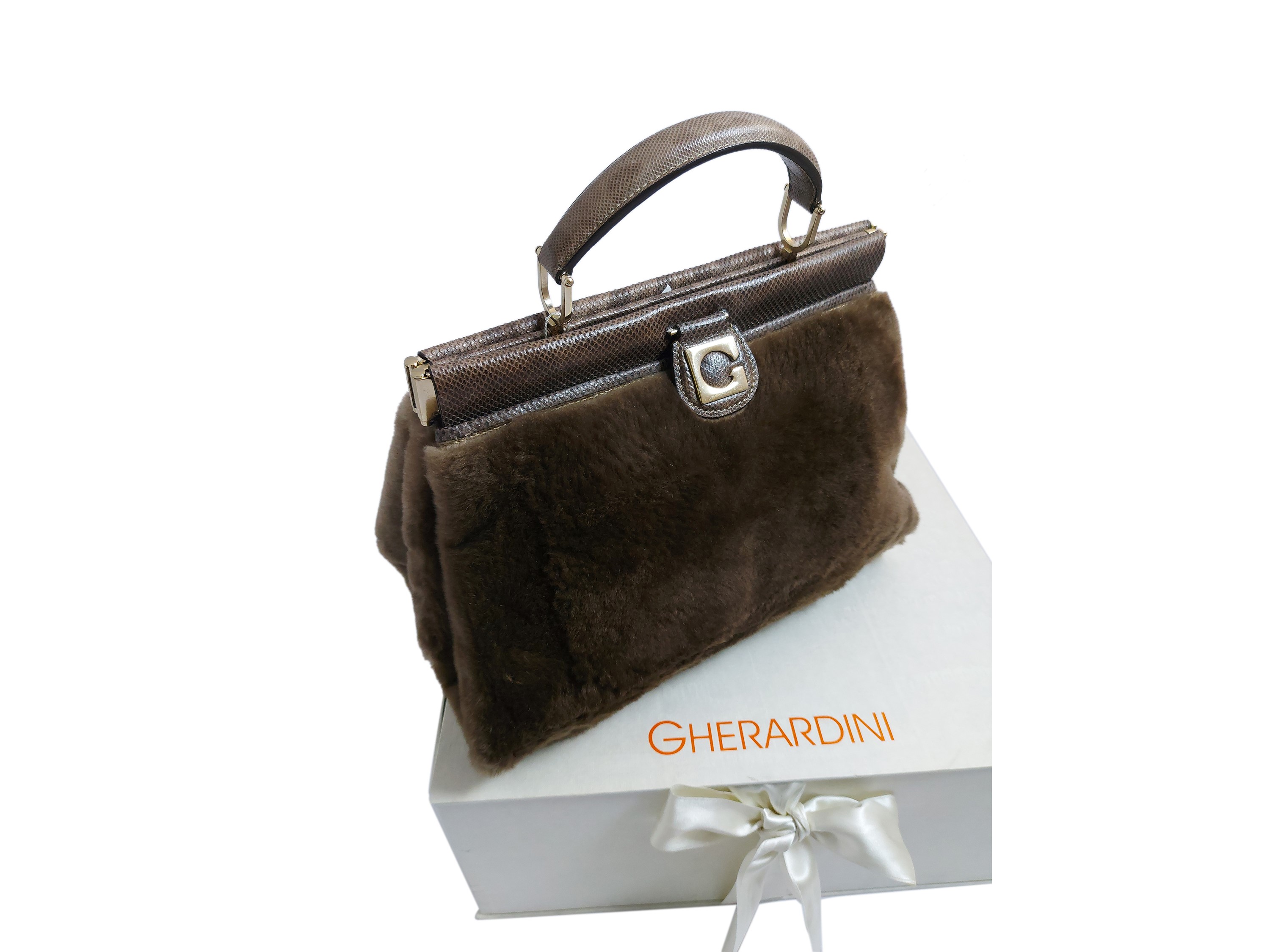 Gherardini - Borsa a mano "Dodicidodici" in pelliccia di castoro