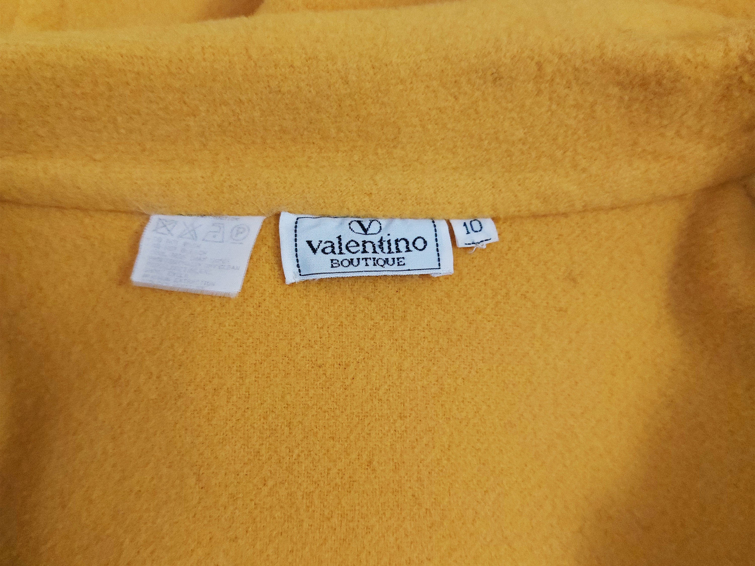 Valentino - Cappotto in Panno Giallo