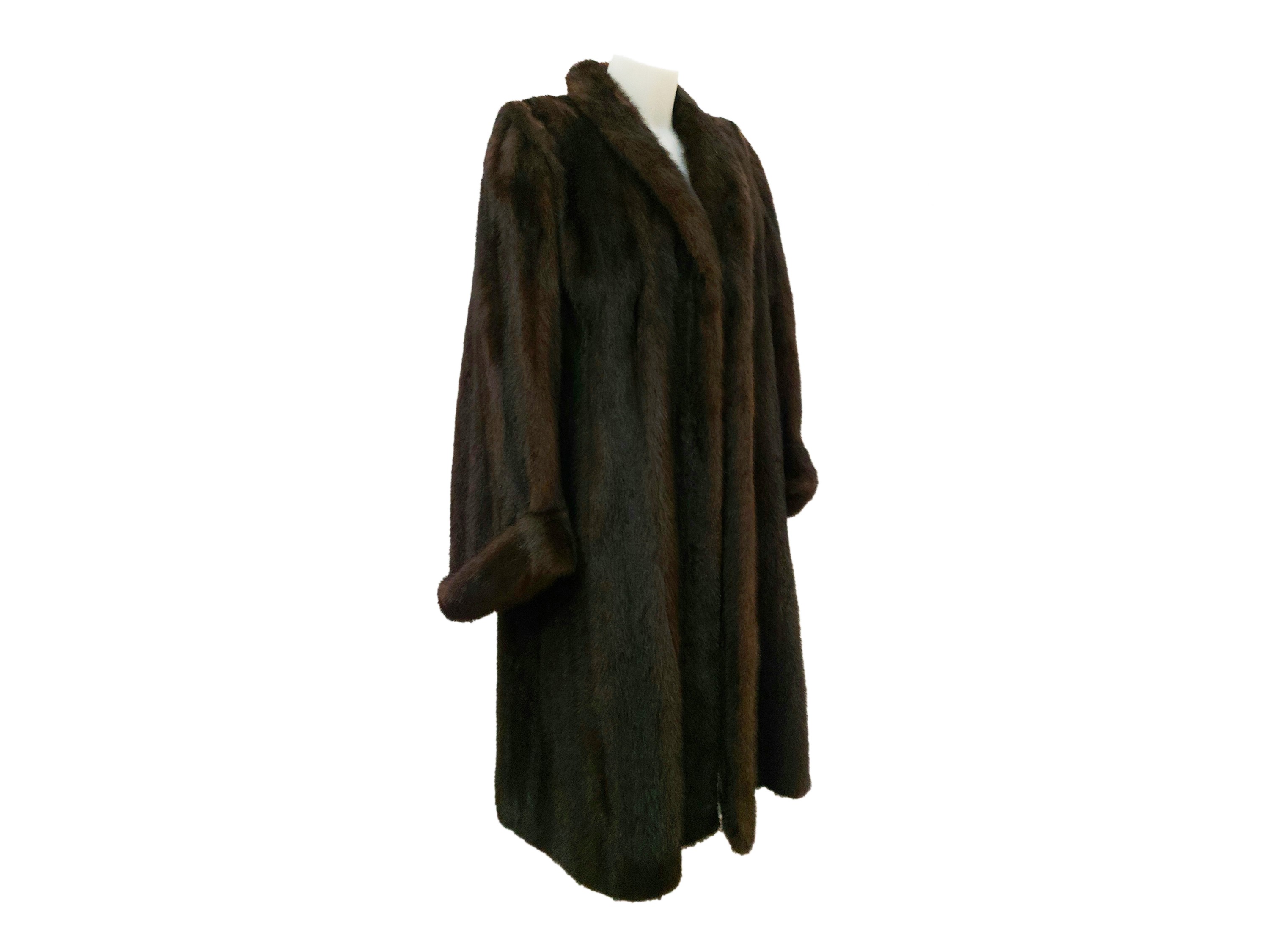 Cappotto in Pelliccia di Visone Marrone