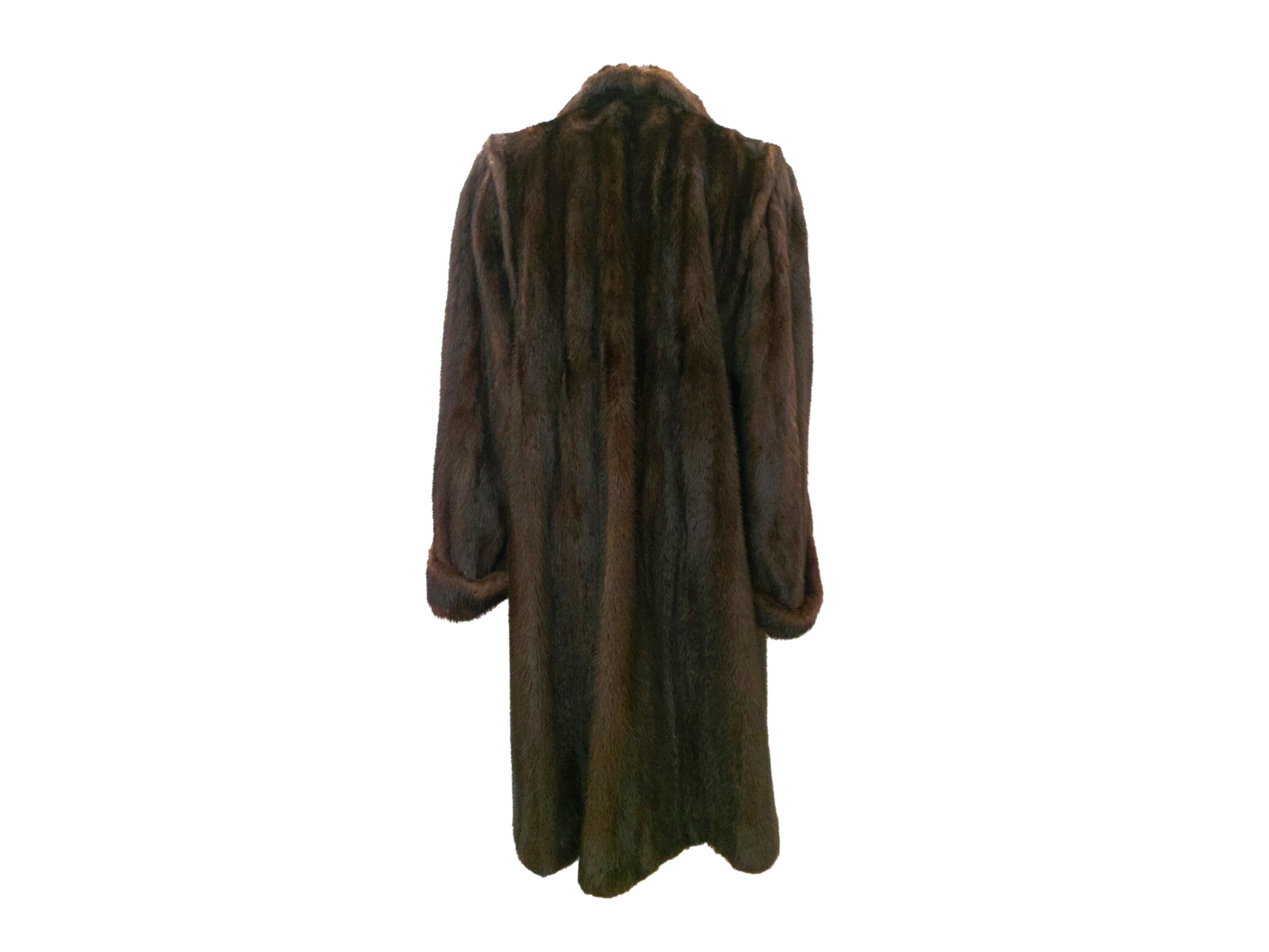 Cappotto in Pelliccia di Visone Marrone