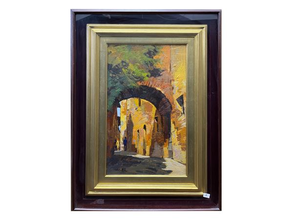 Angiolo Volpe : Small street  - Auction Modern and Contemporary Art - Maison Bibelot - Casa d'Aste Firenze - Milano