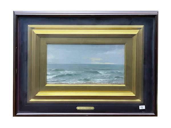 Raffaello Gambogi : Marina toscana  - Asta Arte Moderna e Contemporanea - Maison Bibelot - Casa d'Aste Firenze - Milano