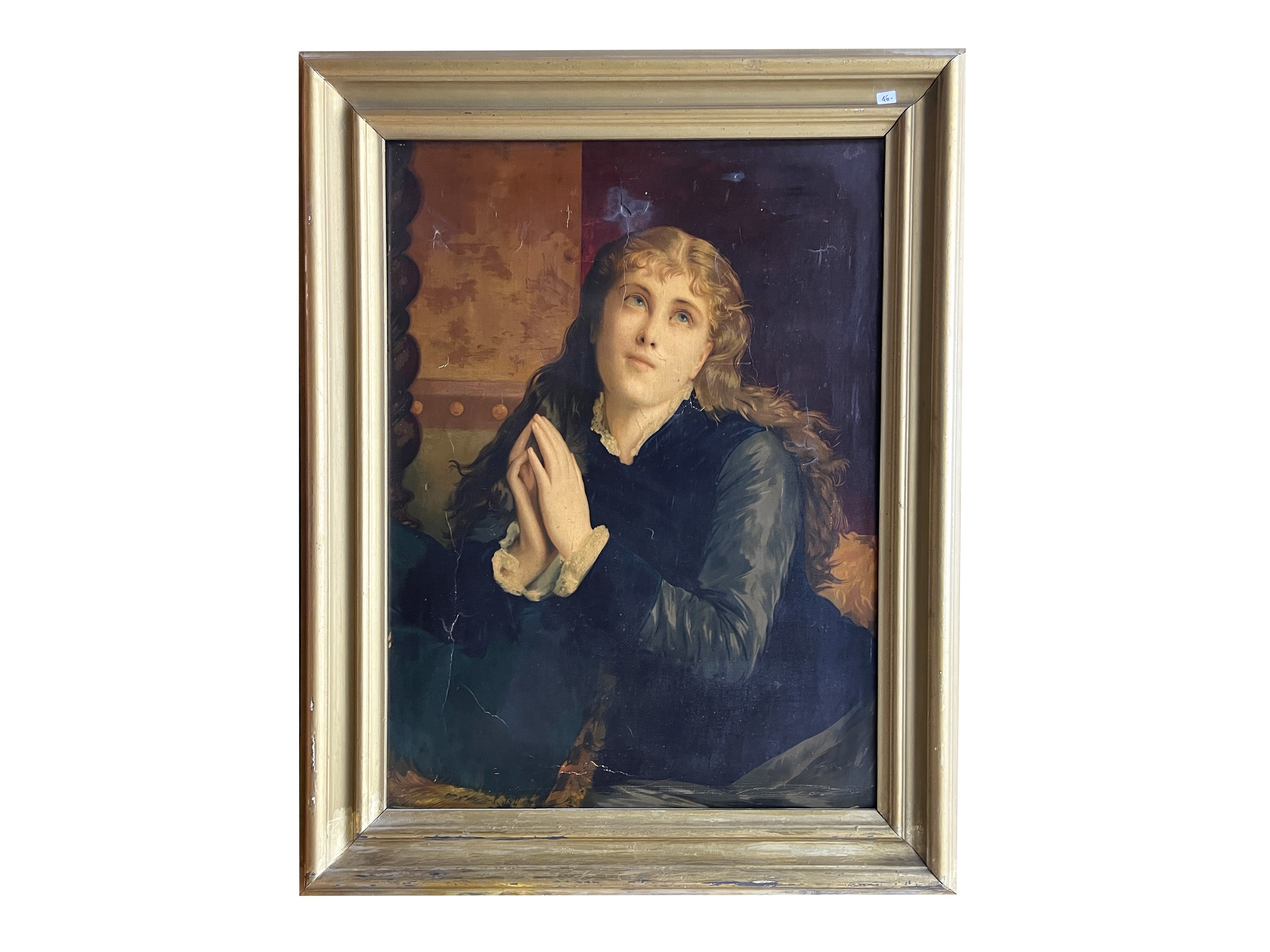 Ivo Cerrai, Dipinto a olio e cromolitografia su tela con figure religiose, lotto di dipinti