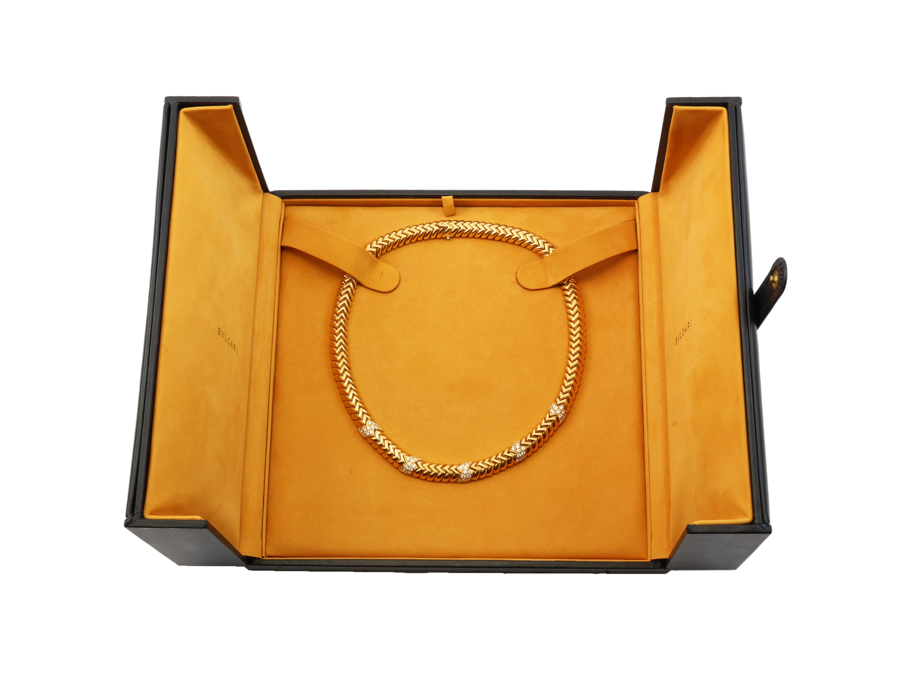 Collana Bulgari Spiga in oro giallo con diamanti