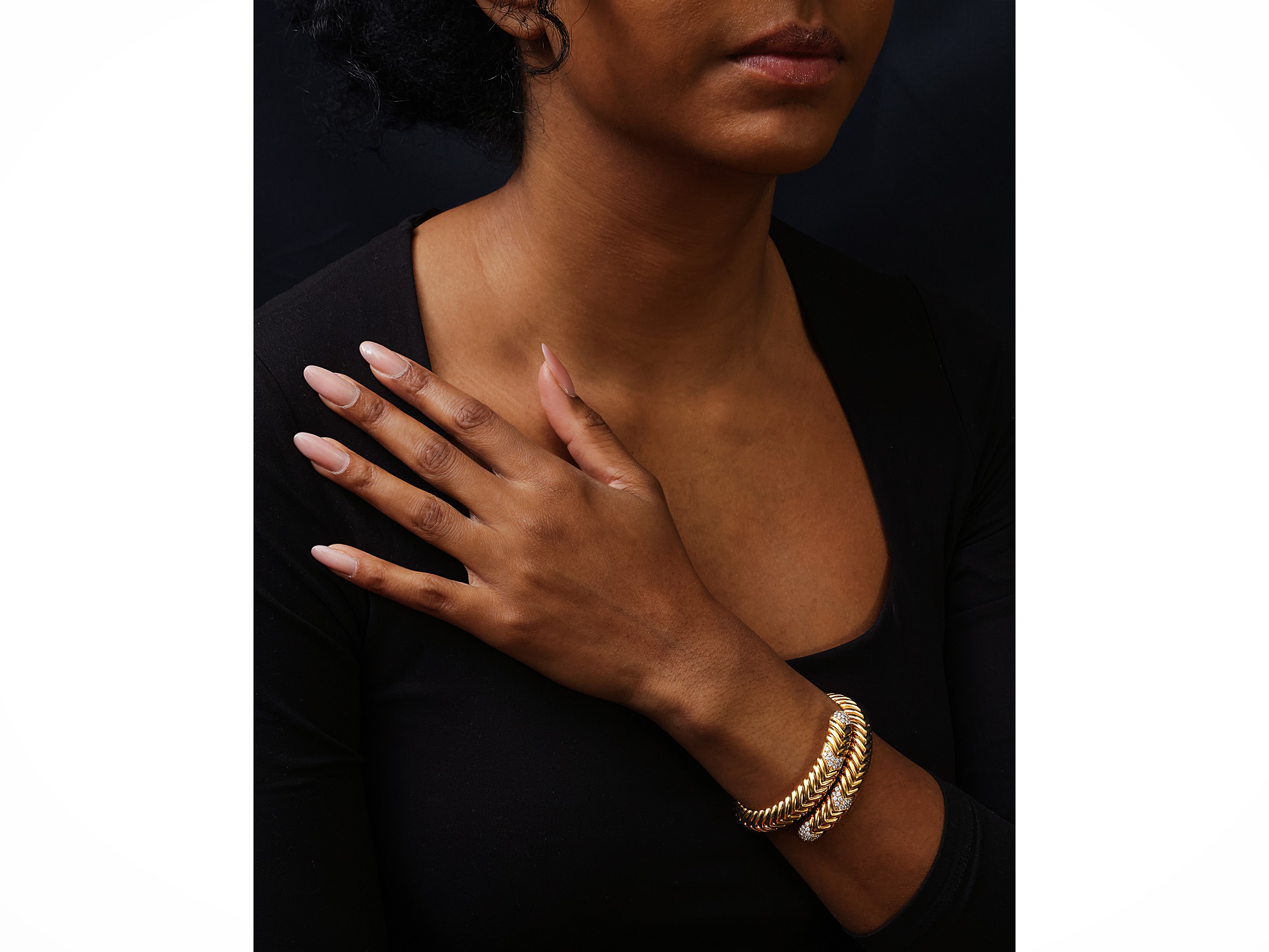 Bracciale Bulgari Spiga in oro giallo con diamanti