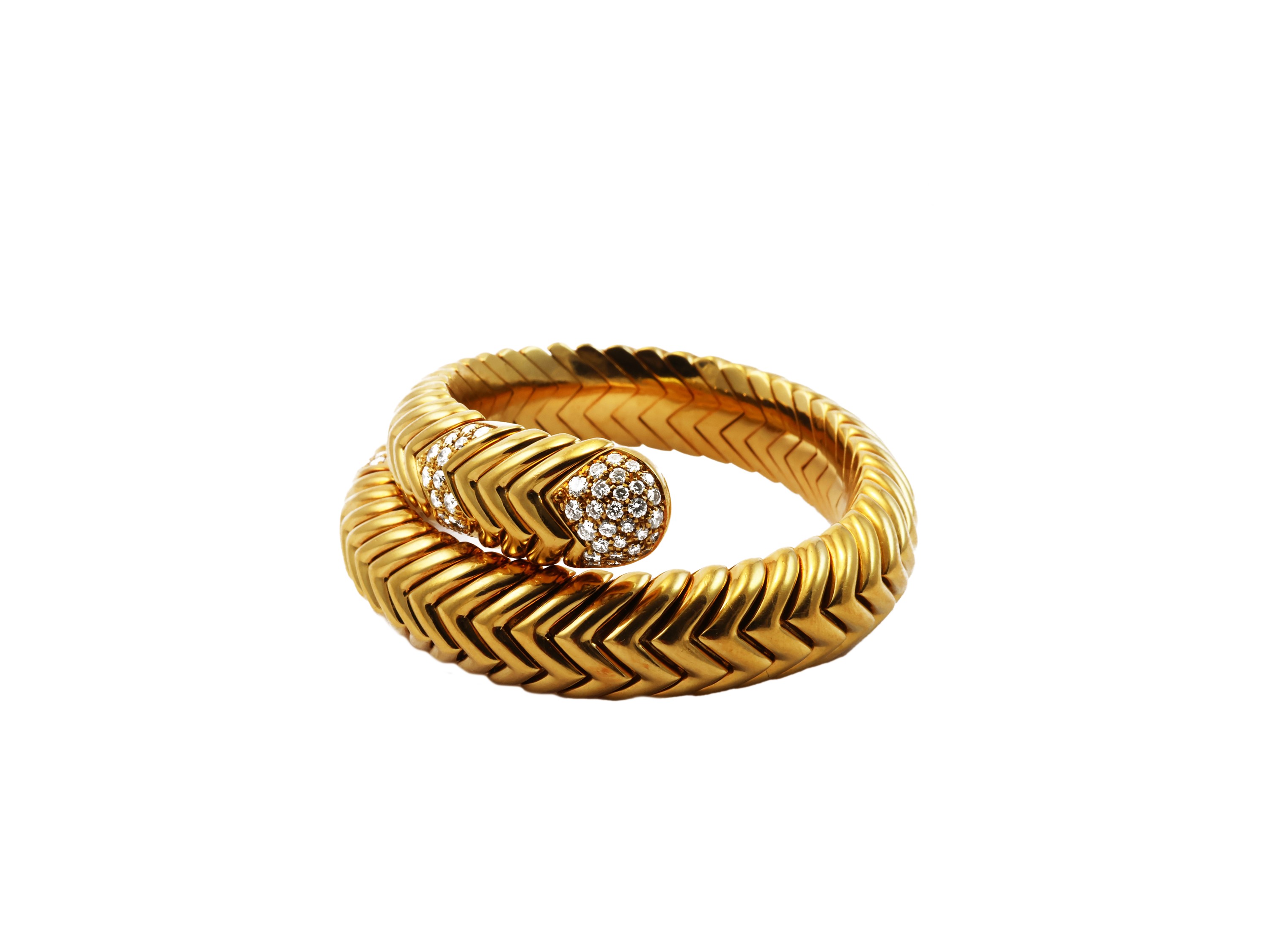 Bracciale Bulgari Spiga in oro giallo con diamanti