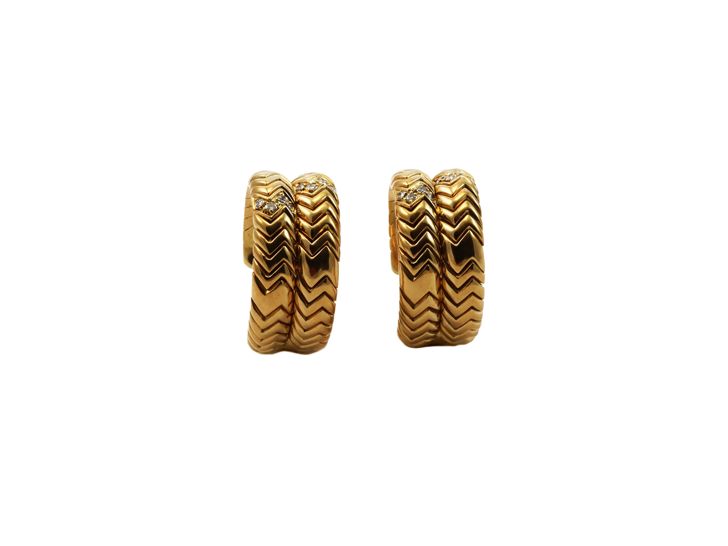 Orecchini Bulgari Spiga in oro giallo con diamanti